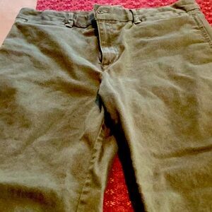 GAP wide leg high rise chino style jeans army green, size 12R